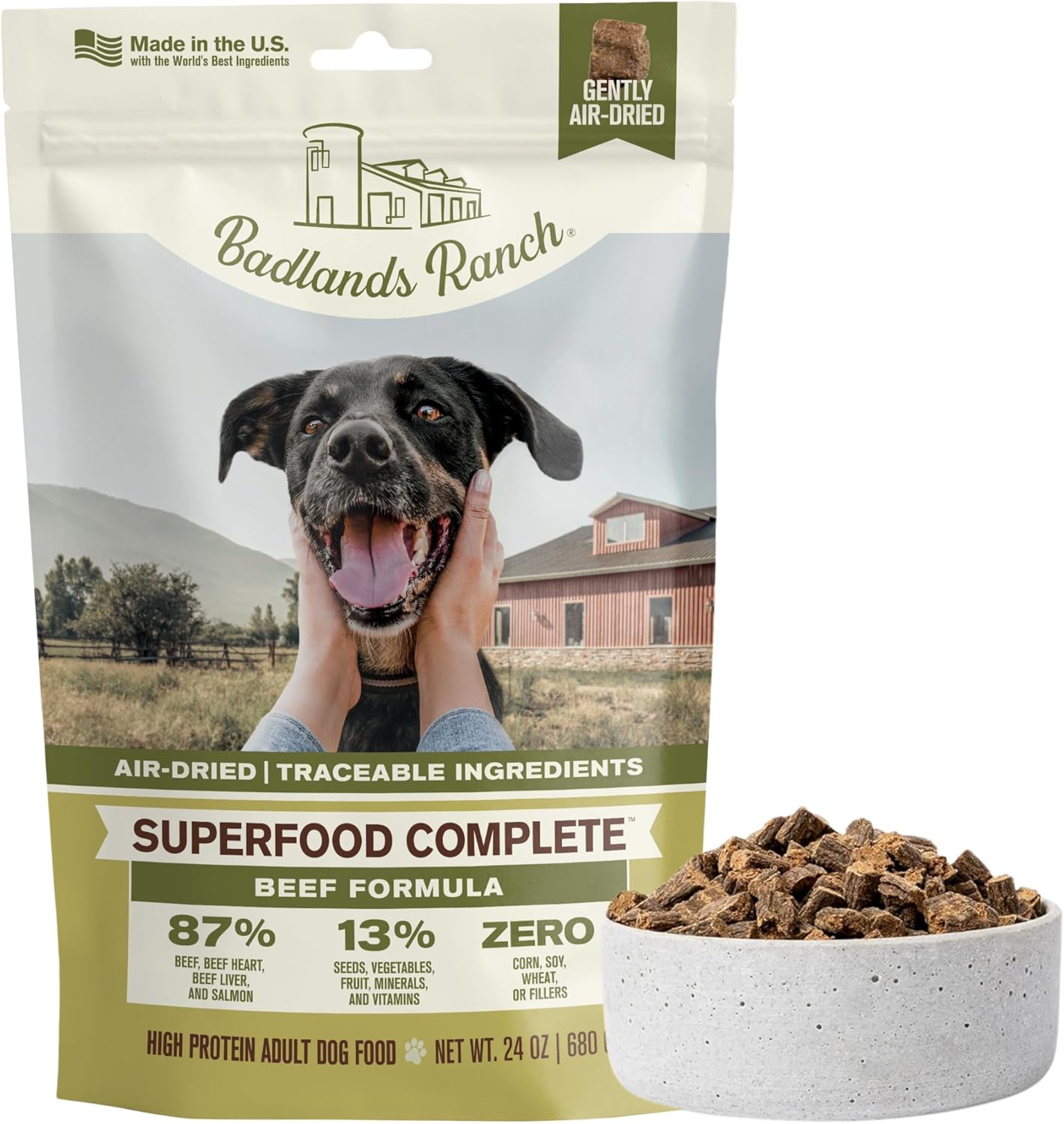 Badlands Ranch -Beef Formula Air Dried Dog Food