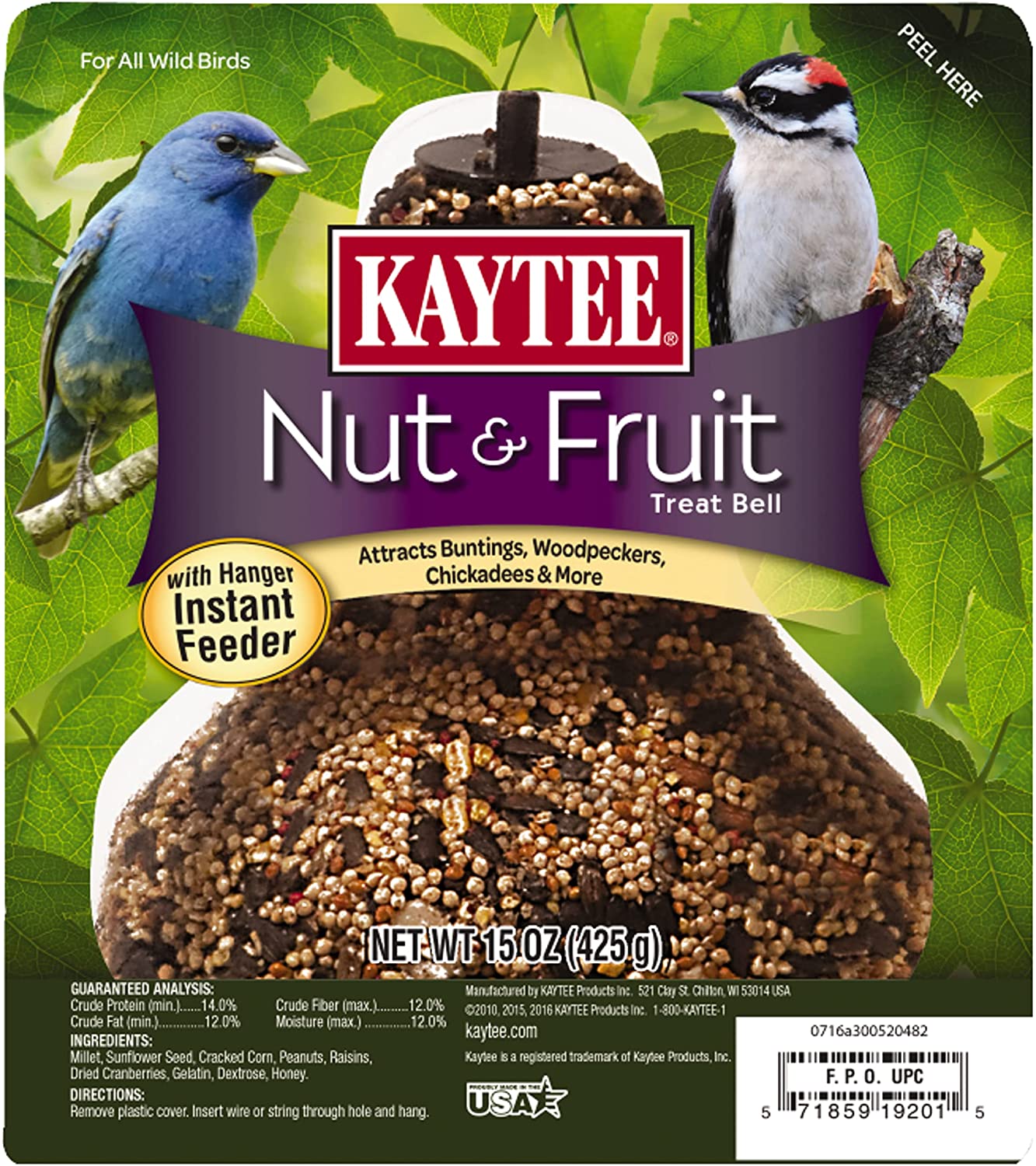 Kaytee Bird Seed Bell, 15 oz