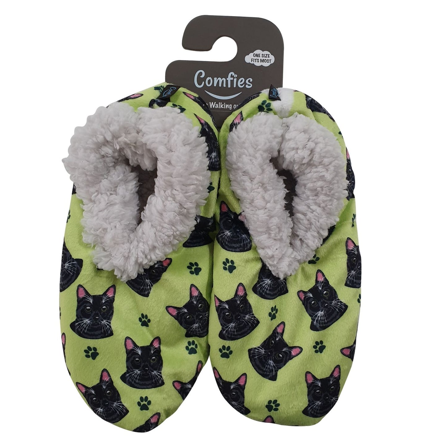 Cat (Black) Slippers - Comfies