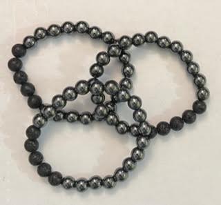 Bracelets w/ Lava Beads & Gemstones - 8MM