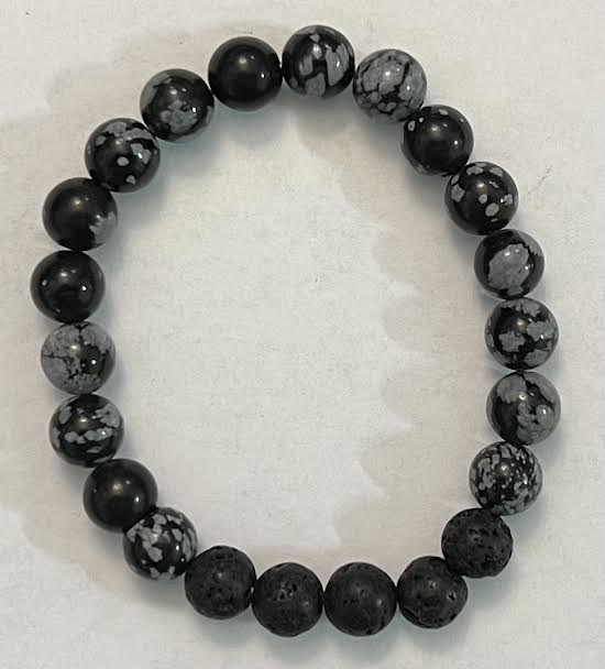 Bracelets w/ Lava Beads & Gemstones - 8MM