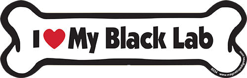 I Love My Black Lab Bone Magnet