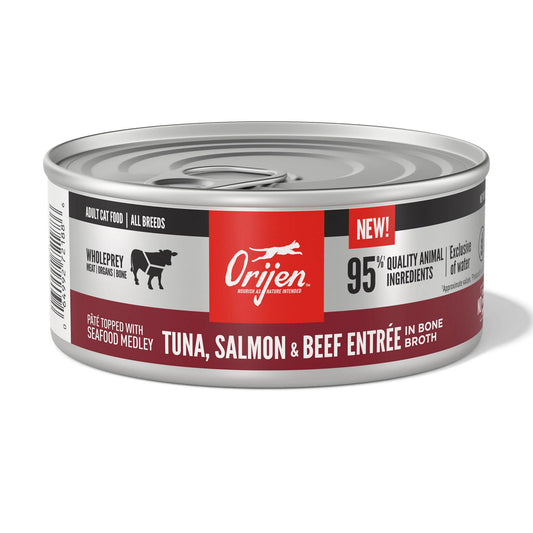 Tuna, Salmon & Beef Entrée Wet Cat Food by Orijen, 5.5oz