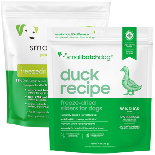 Freeze-Dried Duck Dog Food by Smallbatch