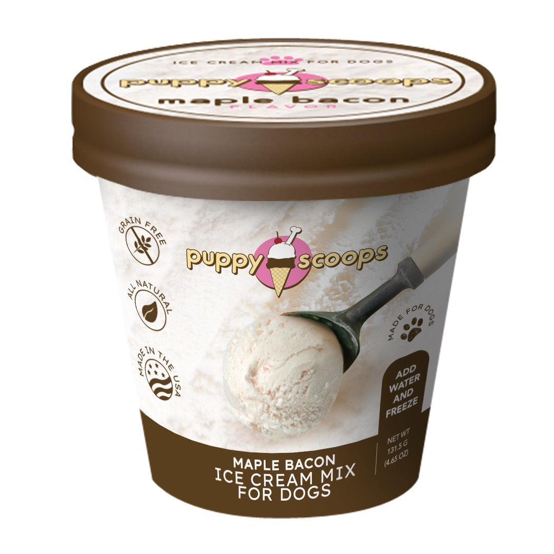 Ice Cream Mix for Dogs 4-pack (Vanilla, Maple Bacon, Peanut Butter & Carob)