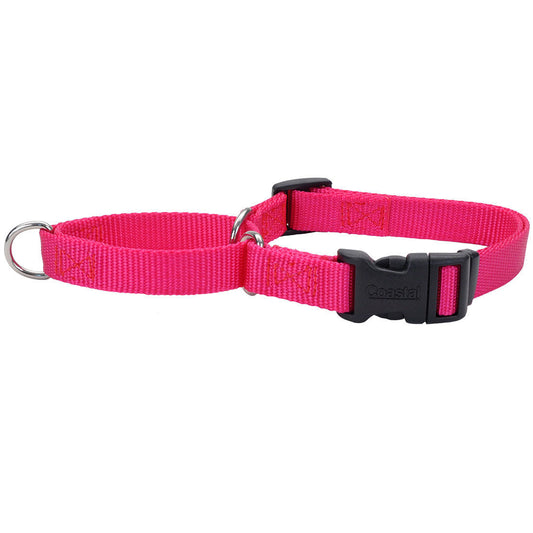 Martingale Adjustable Dog Collar - Dark Pink