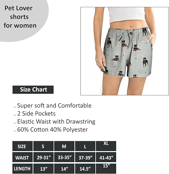 Rottweiler Pajama Shorts - Soft!