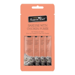 Sardine w/ Chicken  Puree Cat Treat By Fussie Cat