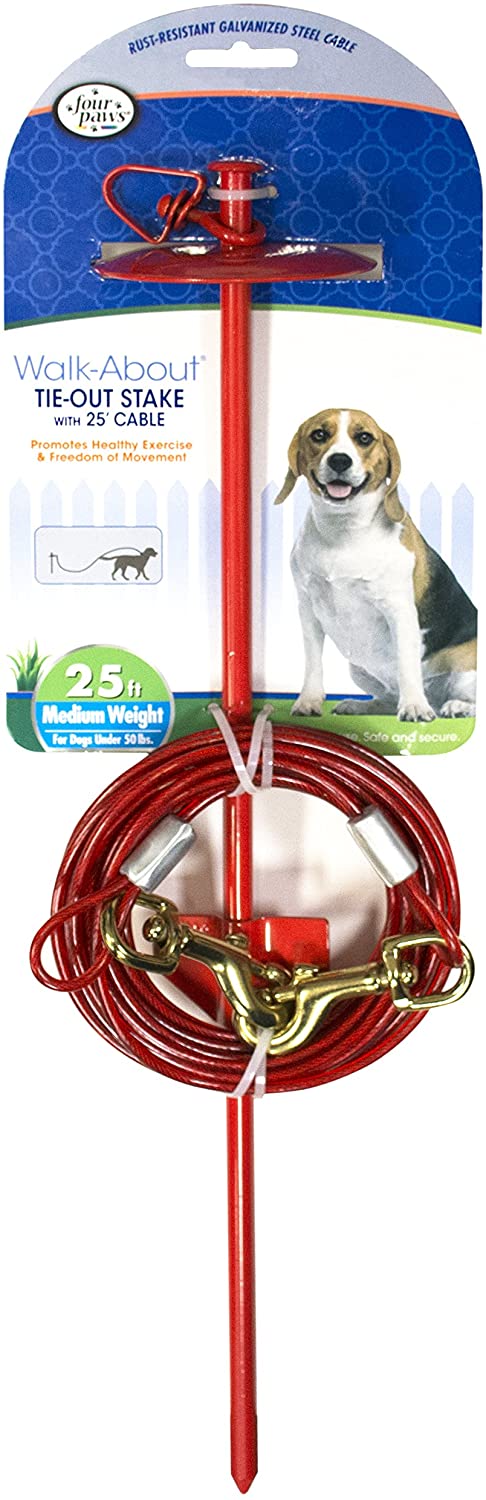 Tie Out Stake With 25 Ft Cable