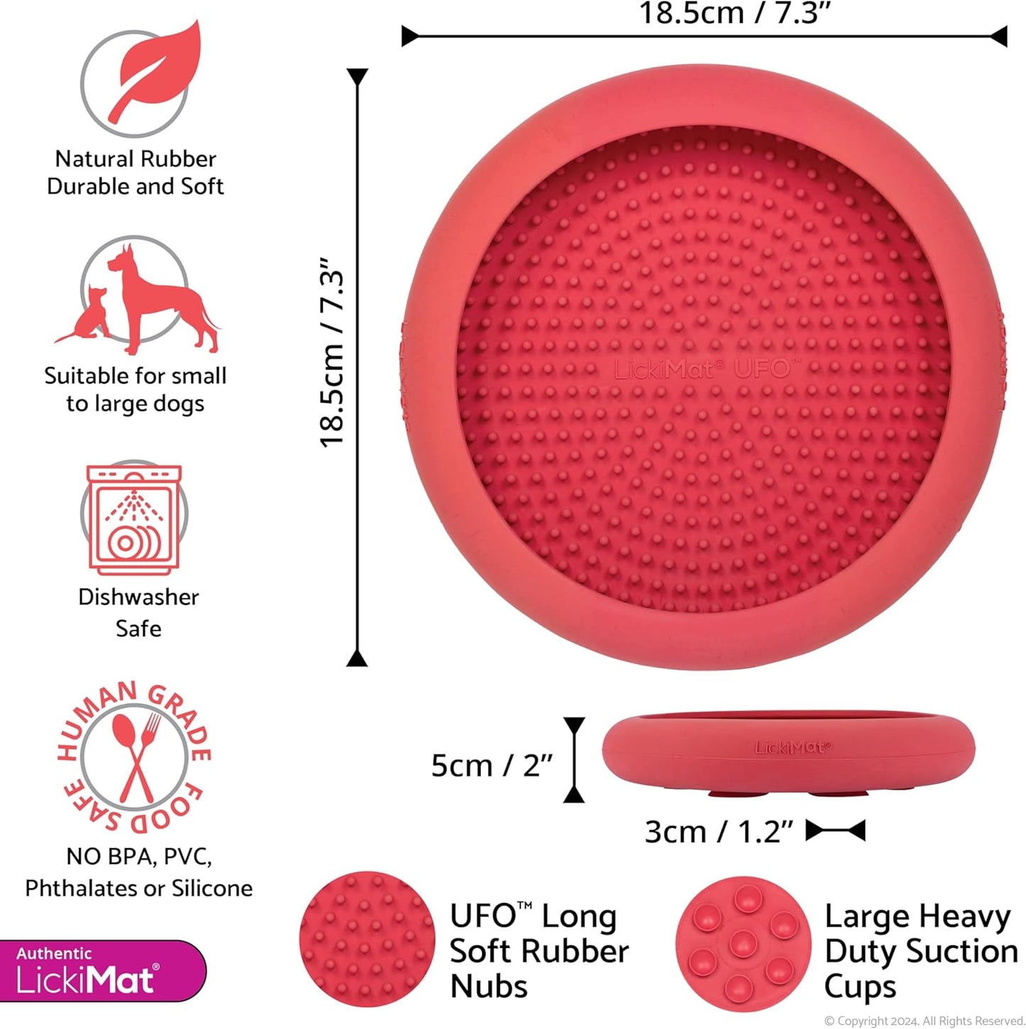 Slow feeder for Dogs & Cats -UFO (Asst Colors)