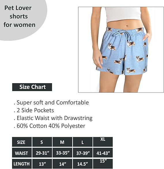 Corgi Pajama Shorts -Soft!