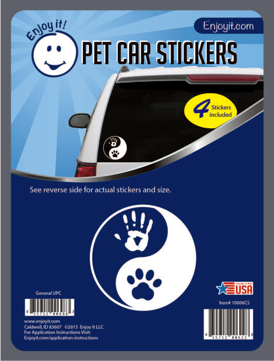 Yin Yang Hand and Paw Car Sticker by Enjoy it!