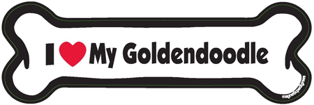 I Love My Goldendoodle Bone Magnet
