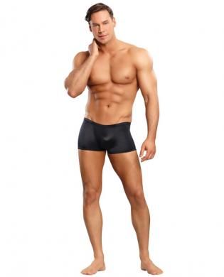 Male Power Black Satin Lycra Boxer Shorts