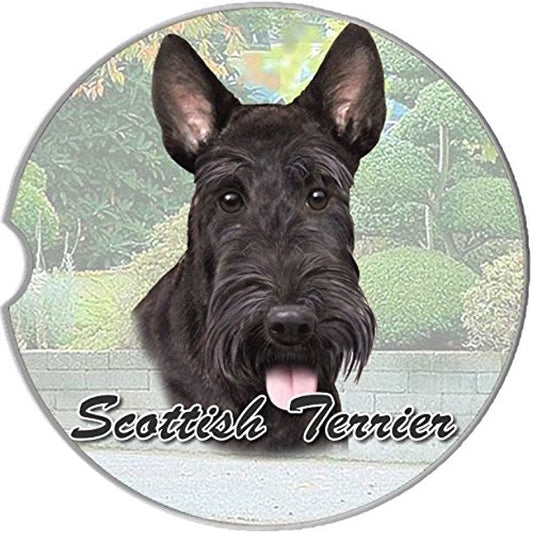 Scottish Terrier Car Coaster - Sitting